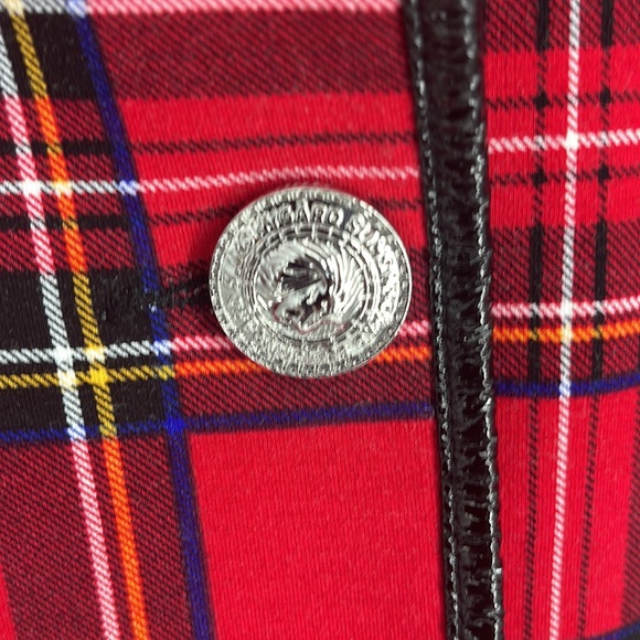 Nygard red & black womens trench coat pockets button front jacket medium belt - Picture 6 of 11